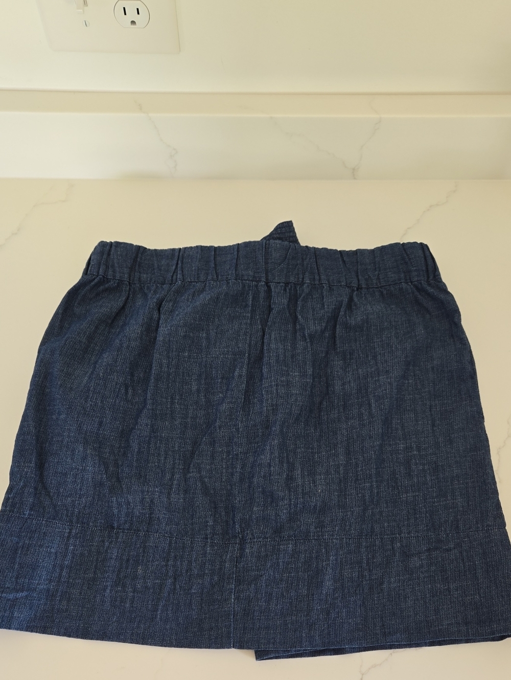 GAP Dark Blue Tie-Front Denim Skirt Size Medium - Picture 4 of 8